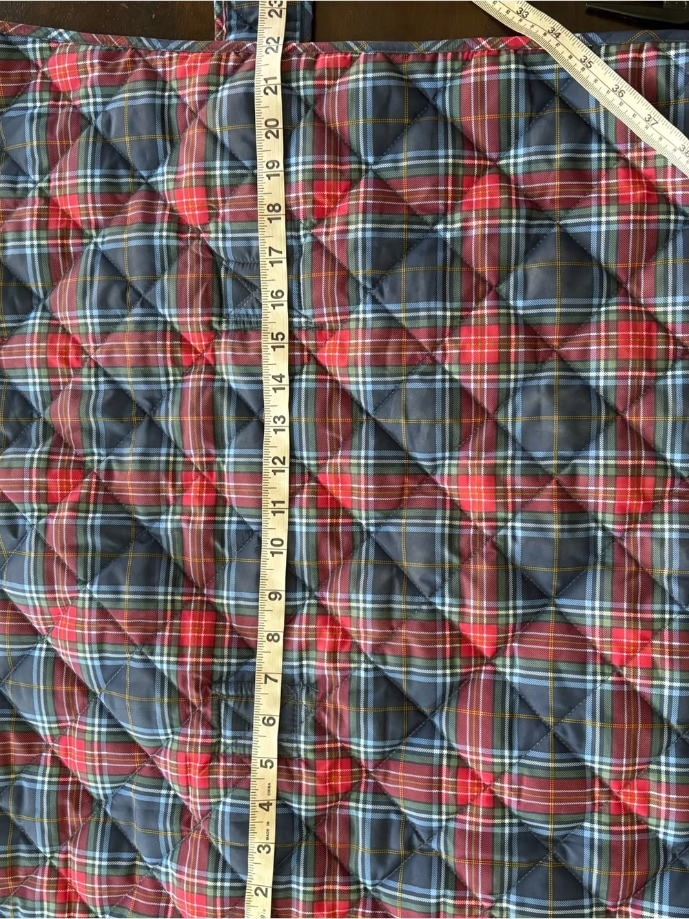 St. John’s Bark Quilted Plaid Dog Coat Jacket - Red & Navy XXL
